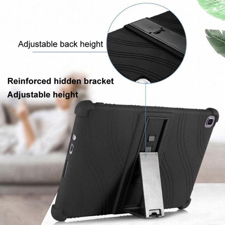 For Samsung Galaxy Tab A9+ Shockproof Silicone Tablet Protective Case With Holder(Rainbow Color) by bashfashion