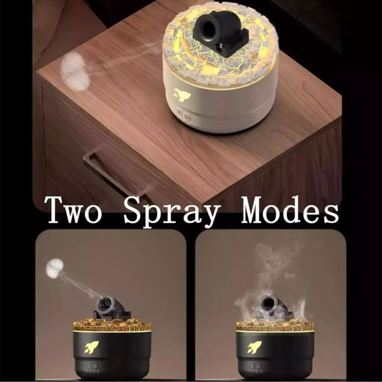 Turret Shape Aromatherapy Humidifier With 3-speed Timer 7-color Atmosphere Light US Plug White by bashfashion