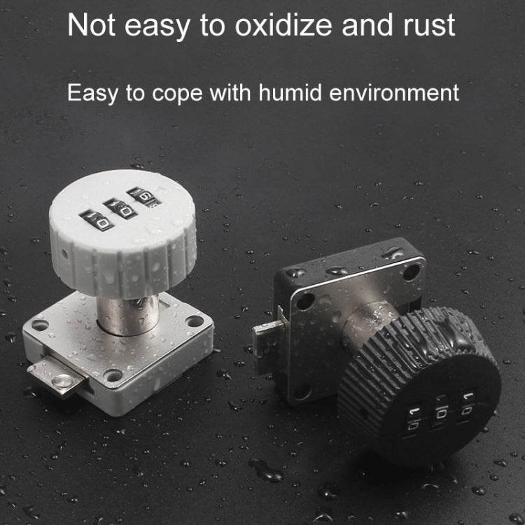 Home Cabinet Desk Drawer Combination Lock Lockers File Security Latches, Style: Black Rounded by bashfashion