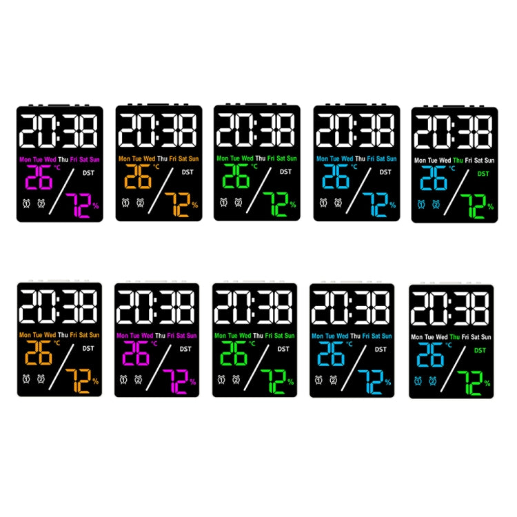 Multifunctional Temperature / Humidity Display Electronic Alarm Clock, Color: Blue White by bashfashion