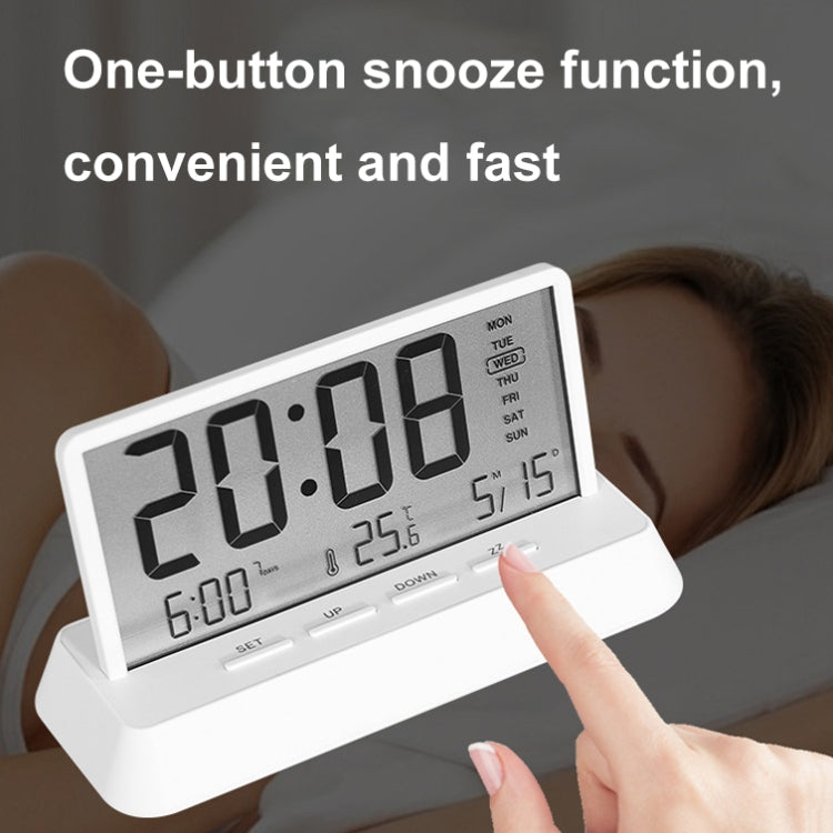 Multifunctional Temperature / Date Display Electronic Alarm Clock(White Transparent) by bashfashion