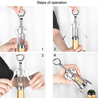 Wine Corkscrew Beer Opener Multifunctional Wine Opening Tool, Style: 448-Red by bashfashion