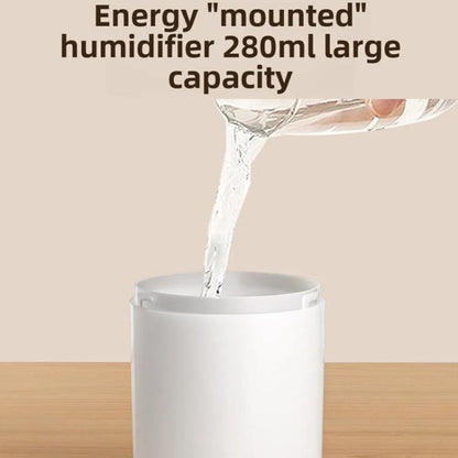 Desktop Dual Port Humidifier Portable Mini Air Purifier With Nightlight, Color: White by bashfashion