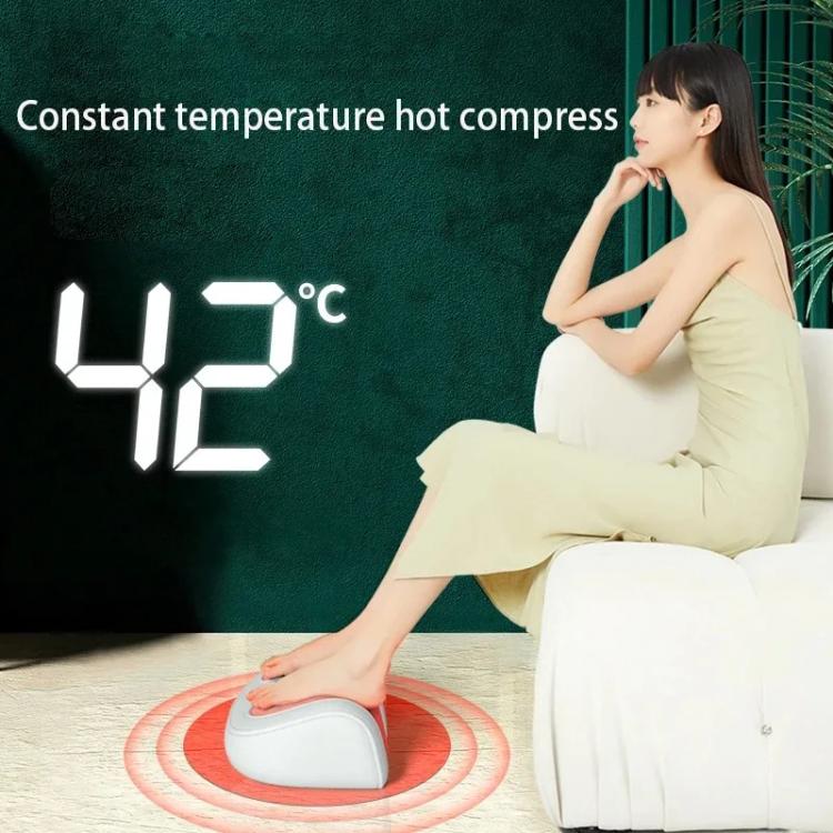 Z5 Dual-frequency Red Light Constant Temperature Hot Compress Foot Massager, Spec: EU Plug(Black) by bashfashion
