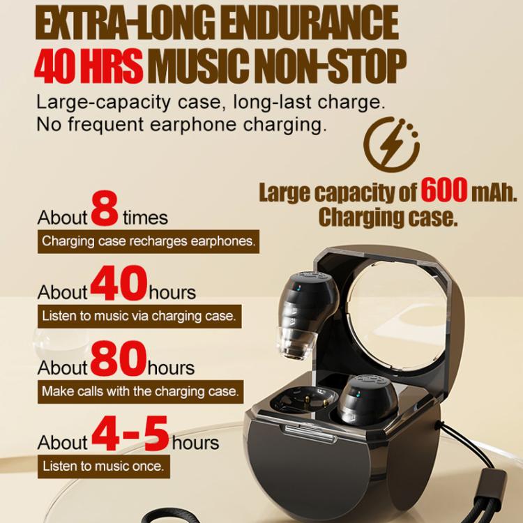 Smart ENC Noise Reduction Mini Bluetooth Earphones With Charging Compartment(White) by bashfashion