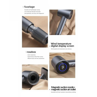 D3 110000 High Speed Smart Constant Temperature Negative Ion Hair Dryer, Color: US Plug Purple by bashfashion