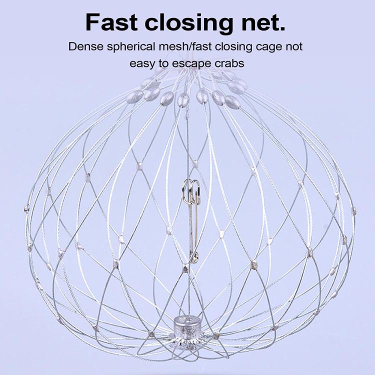 Diameter 52cm/16 Strands Automatically Retractable Crab Cage Wire Crab Opening And Closing Cage by bashfashion