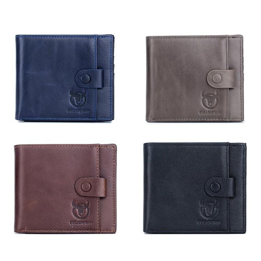 BULL CAPTAIN 038 RFID Anti-Theft Top Layer Cowhide Casual Wallet Driver ID Card Slot Wallet(Coffee) by BULL CAPTAIN