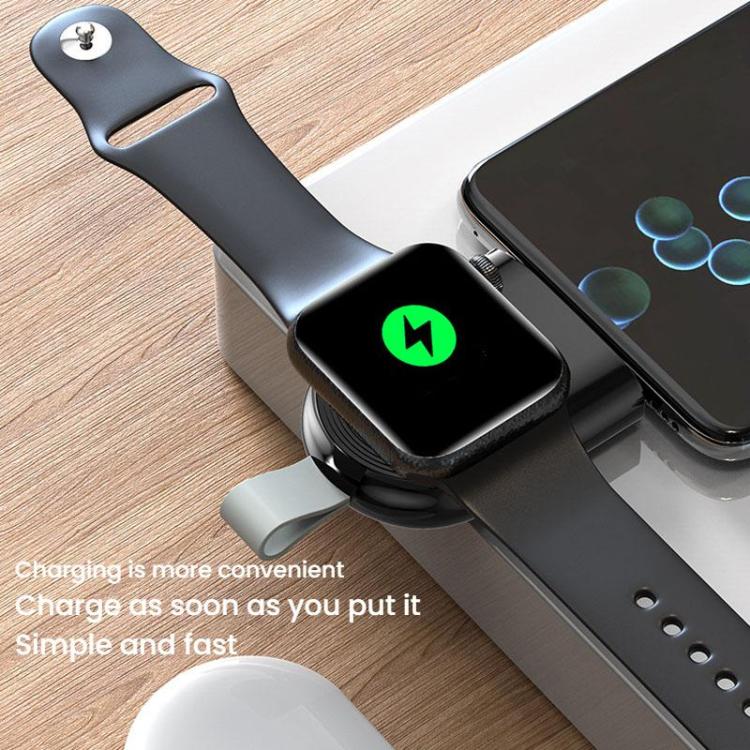 For Apple Watch 1/2/3/4/5/6/7/8/9/10/SE Portable Magnetic Wireless Charger Type-C Smart Wireless Charger(Black) by bashfashion
