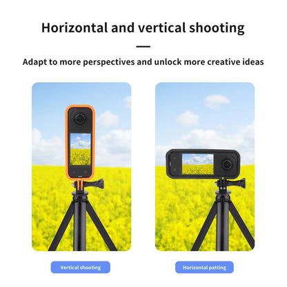 For Insta360 X5 360 Camera CQT Expandable Protective Cage Shockproof Case Horizontal Black by CQT