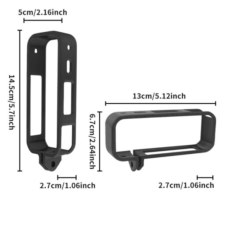 For Insta360 X5 360 Camera CQT Expandable Protective Cage Shockproof Case Horizontal Black by CQT