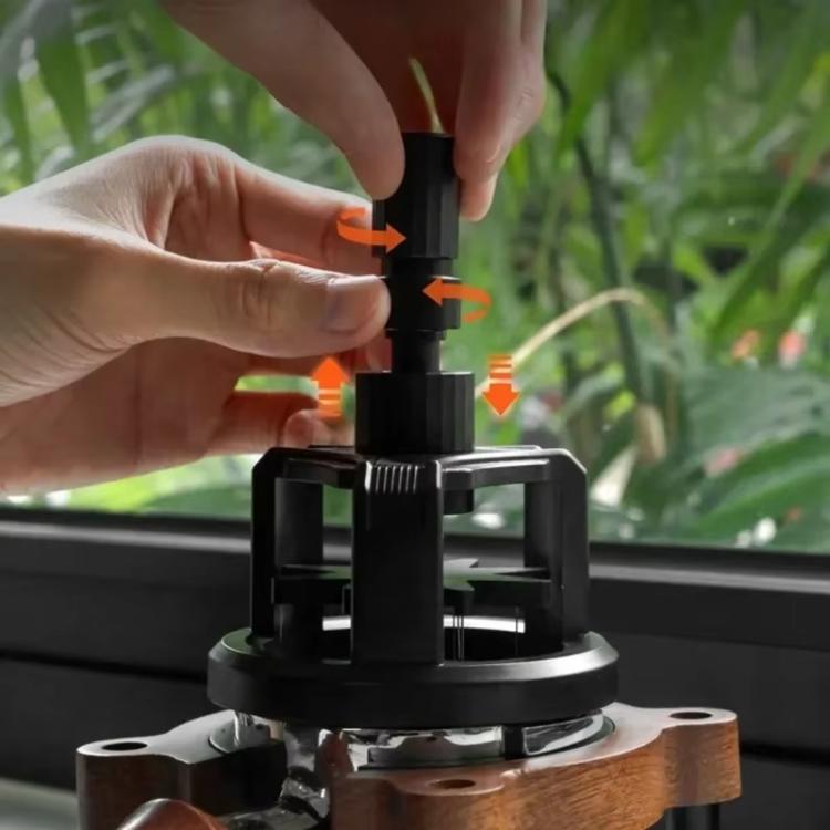 58mm Rotating Magnetic WDT Tool for Espresso Adjustable Height Coffee Needle Distributor Coffee Grounds Fluffing Tool by bashfashion