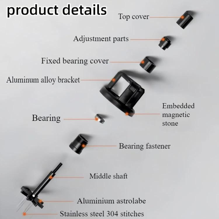 51mm Rotating Magnetic WDT Tool for Espresso Adjustable Height Coffee Needle Distributor Coffee Grounds Fluffing Tool by bashfashion